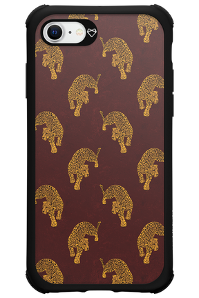 Burgundy Leopard Pattern - Apple iPhone SE 2022