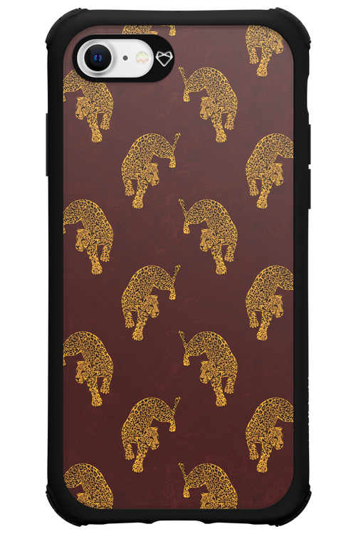 Burgundy Leopard Pattern - Apple iPhone SE 2022