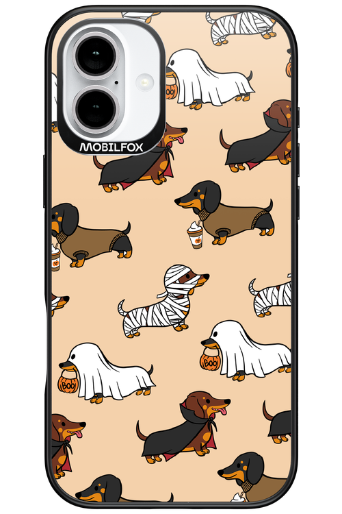 Scary Dachshund - Apple iPhone 16 Plus