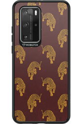 Burgundy Leopard Pattern - Huawei P40 Pro