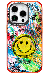 Crayon Smiley Colorful - Apple iPhone 15 Pro