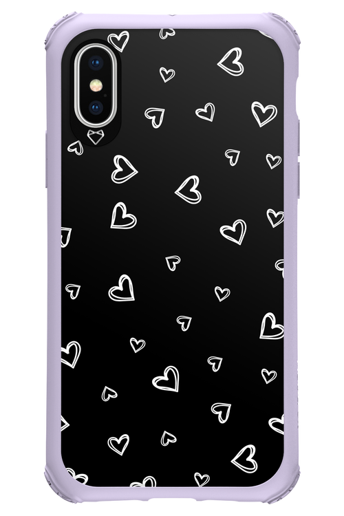 Monochrome Hearts 2.0 - Apple iPhone XS