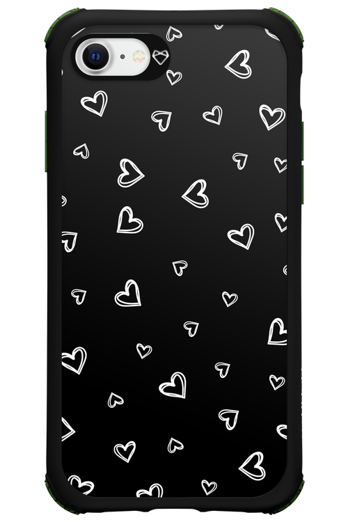 Monochrome Hearts 2.0 - Apple iPhone SE 2022