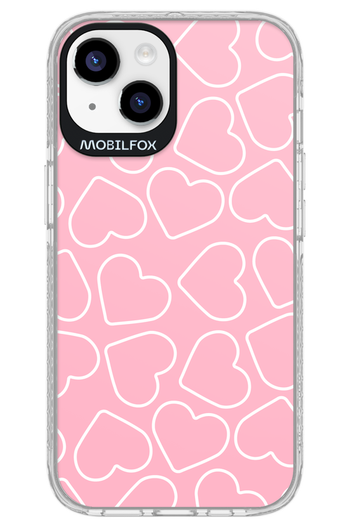 Line Heart Pink - Apple iPhone 14