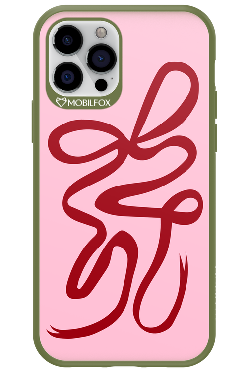 Burgundy Bow - Apple iPhone 12 Pro