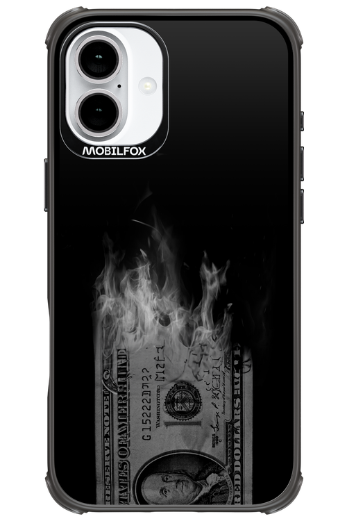 Money Burn B&W - Apple iPhone 16 Plus
