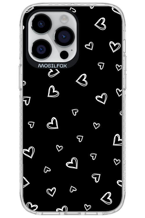 Monochrome Hearts 2.0 - Apple iPhone 14 Pro Max