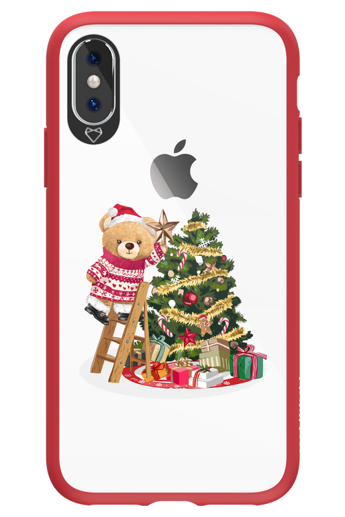 Christmas Bear (Transparent) - Apple iPhone X