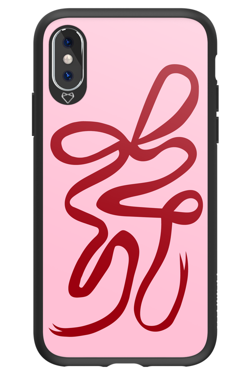 Burgundy Bow - Apple iPhone X