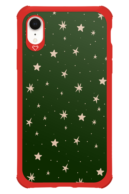 Forest Green Stars - Apple iPhone XR