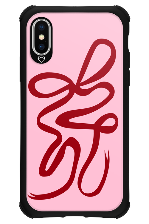 Burgundy Bow - Apple iPhone X