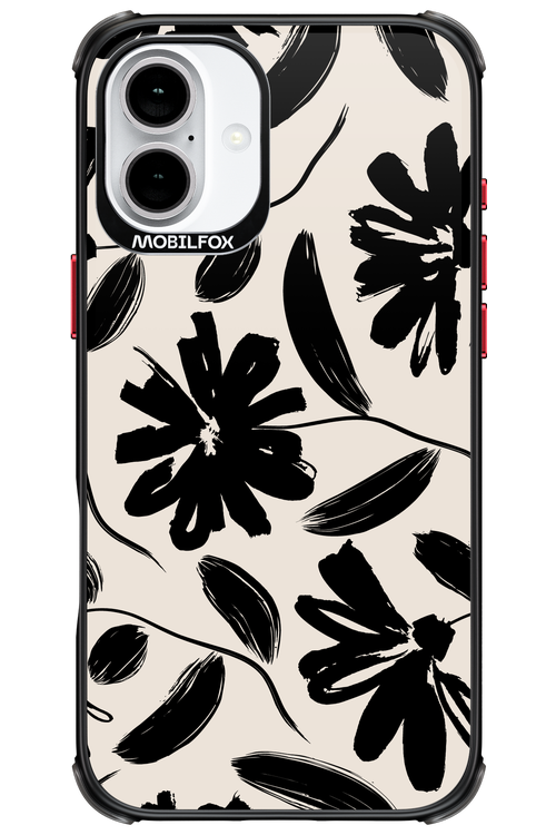 Monochrome Flowerss - Apple iPhone 16 Plus