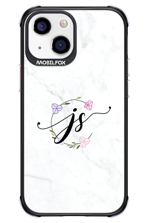 JS Monogram White - Apple iPhone 13 Mini