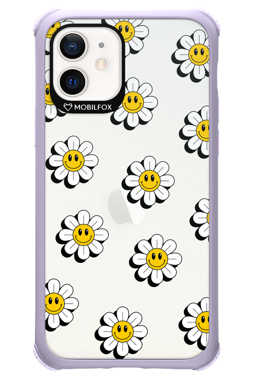 Smiley Flowers Transparent - Apple iPhone 12