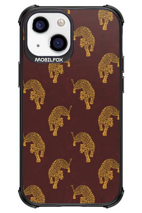 Burgundy Leopard Pattern - Apple iPhone 13 Mini