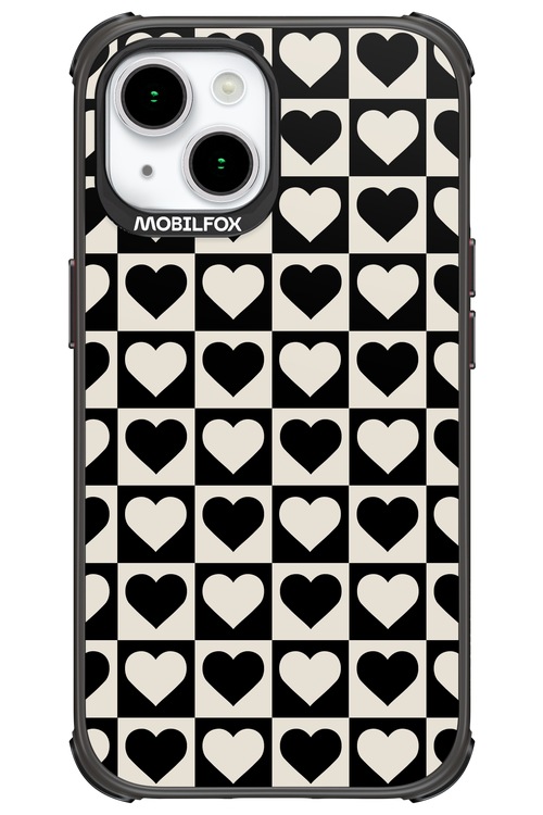 Checkered Heart - Apple iPhone 15