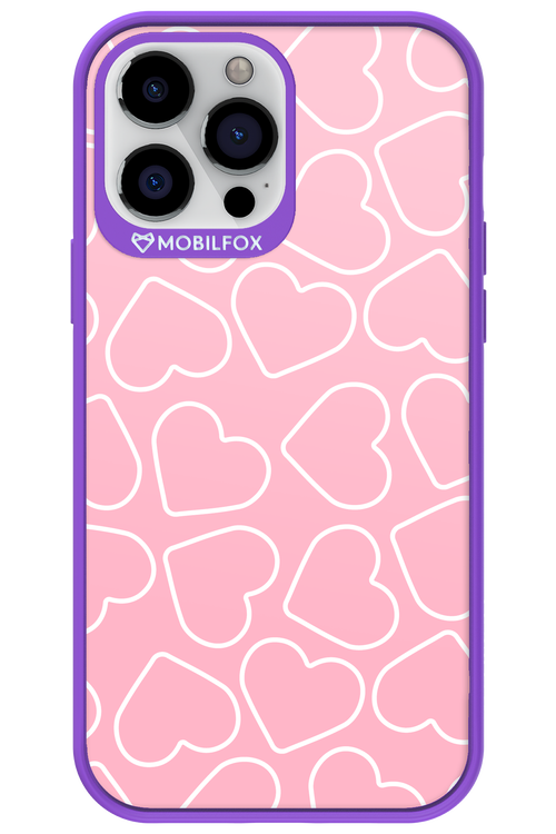 Line Heart Pink - Apple iPhone 13 Pro Max