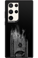 Money Burn B&W - Samsung Galaxy S23 Ultra