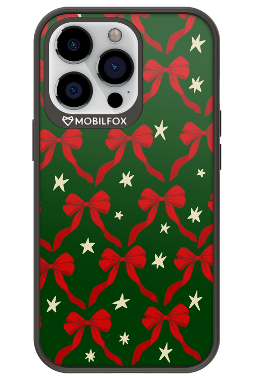 Bow & Stars (Green) - Apple iPhone 13 Pro