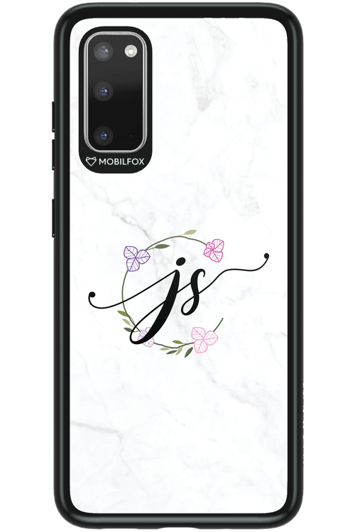 JS Monogram White - Samsung Galaxy S20