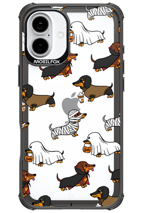 Scary Dachshund (Transparent) - Apple iPhone 16 Plus