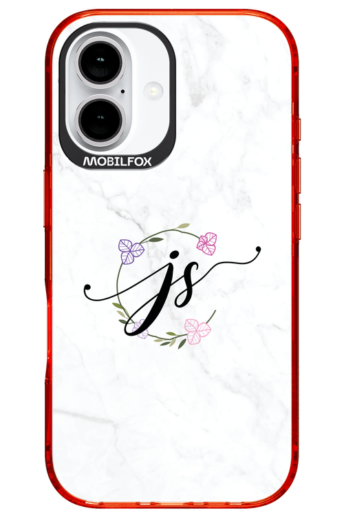 JS Monogram White - Apple iPhone 16