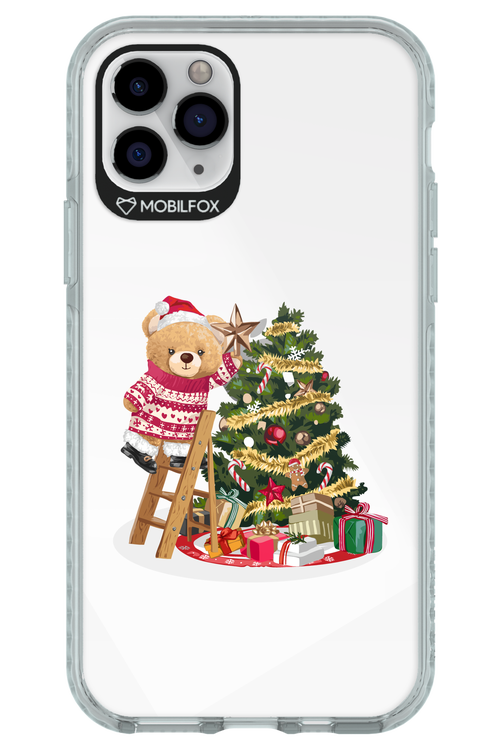Christmas Bear (Transparent) - Apple iPhone 11 Pro