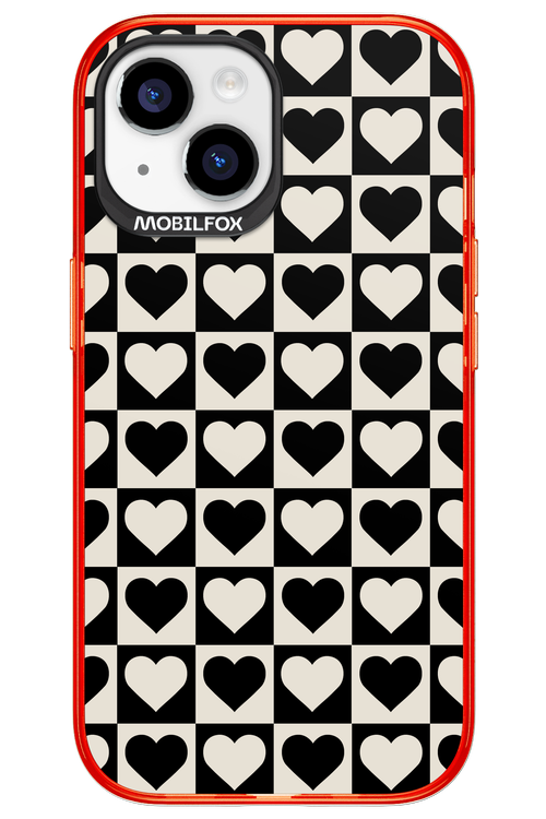 Checkered Heart - Apple iPhone 15