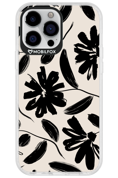 Monochrome Flowerss - Apple iPhone 13 Pro Max