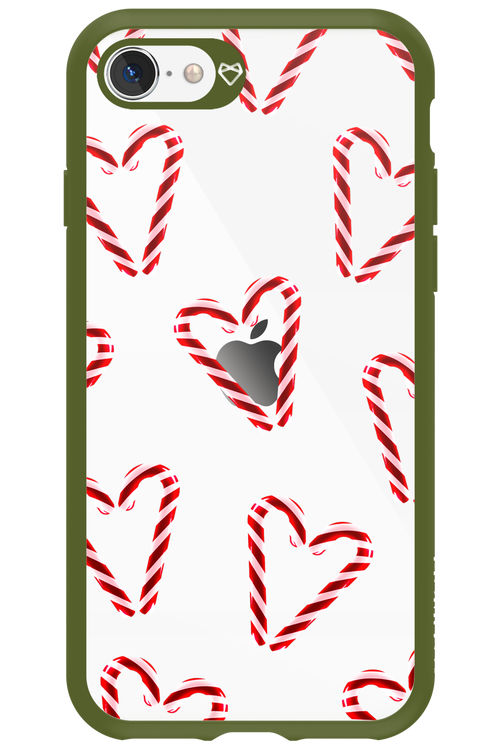 Candy Cane Hearts - Apple iPhone SE 2020