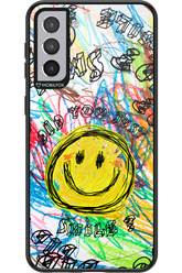 Crayon Smiley Colorful - Samsung Galaxy S21+