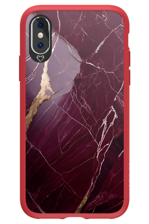 Burgundy Marble - Apple iPhone XS