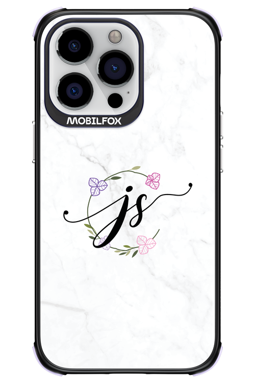 JS Monogram White - Apple iPhone 13 Pro