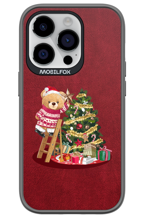 Christmas Bear (Burgundy) - Apple iPhone 14 Pro