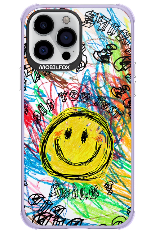 Crayon Smiley Colorful - Apple iPhone 13 Pro Max