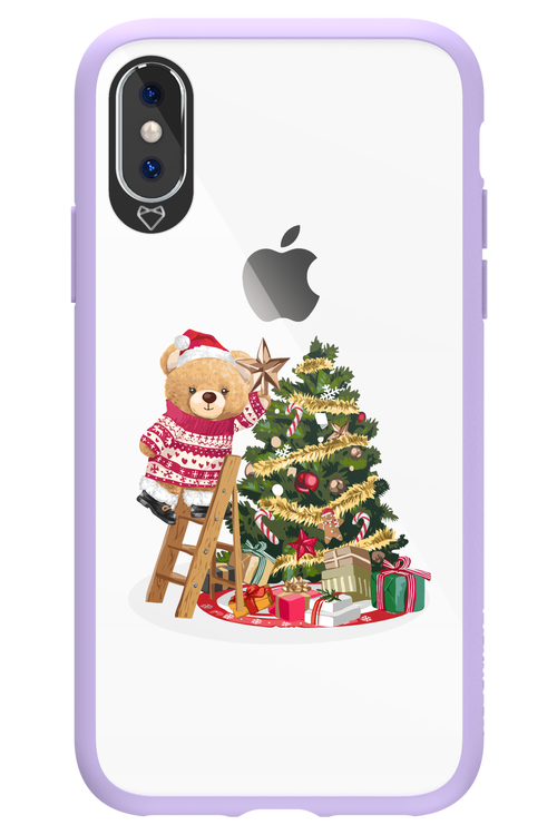 Christmas Bear (Transparent) - Apple iPhone X