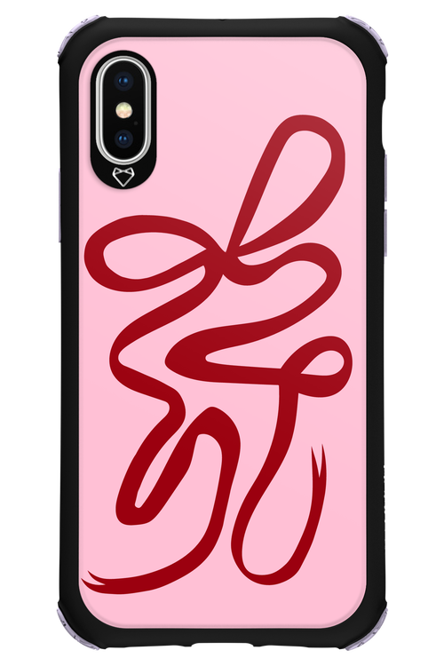 Burgundy Bow - Apple iPhone X
