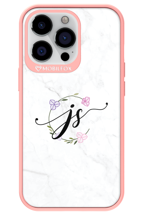 JS Monogram White - Apple iPhone 13 Pro