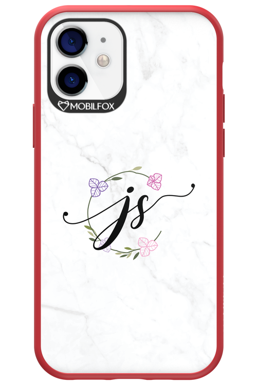 JS Monogram White - Apple iPhone 12