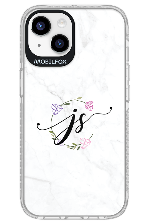 JS Monogram White - Apple iPhone 14