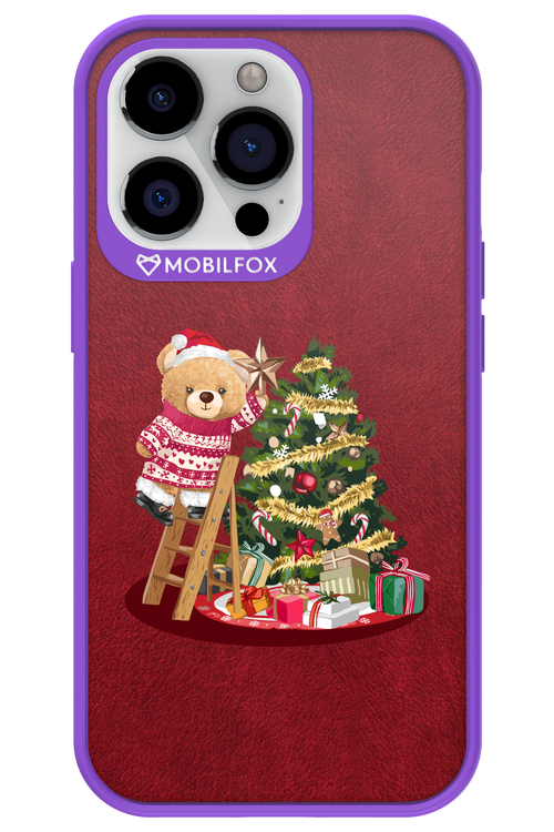 Christmas Bear (Burgundy) - Apple iPhone 13 Pro