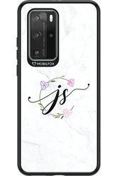 JS Monogram White - Huawei P40 Pro