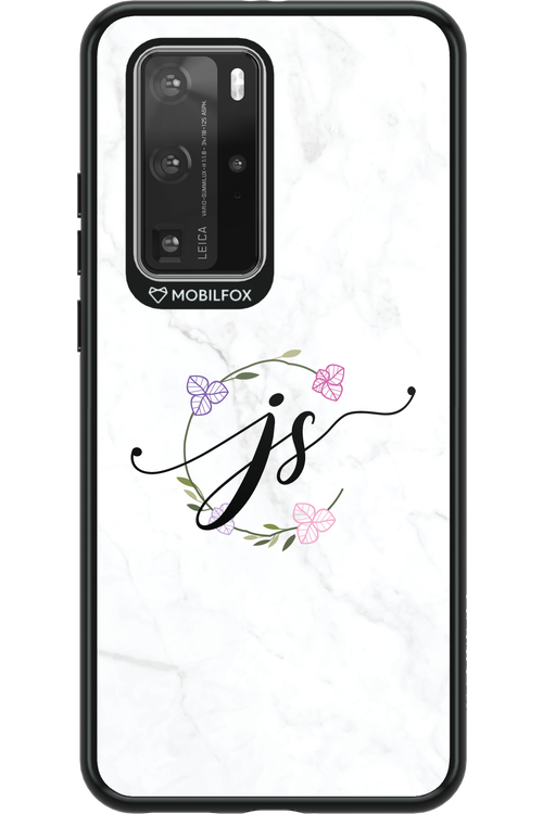 JS Monogram White - Huawei P40 Pro