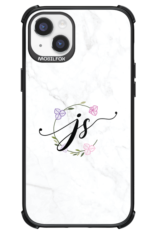 JS Monogram White - Apple iPhone 14 Plus