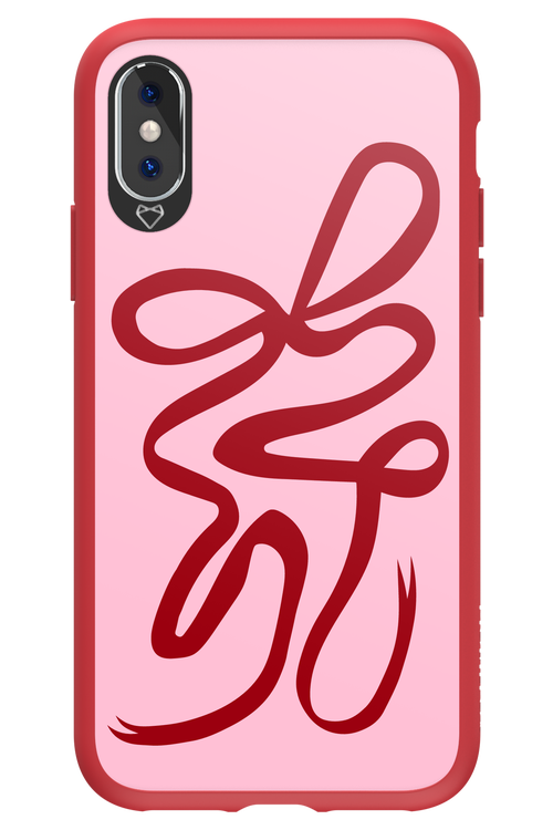 Burgundy Bow - Apple iPhone X