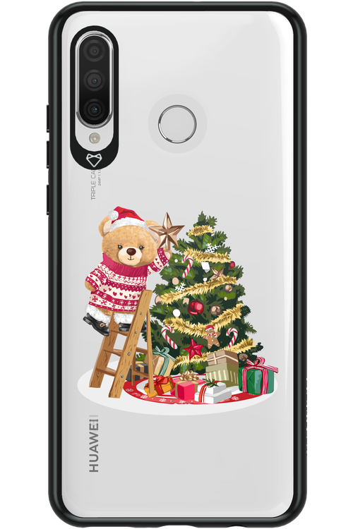 Christmas Bear (Transparent) - Huawei P30 Lite