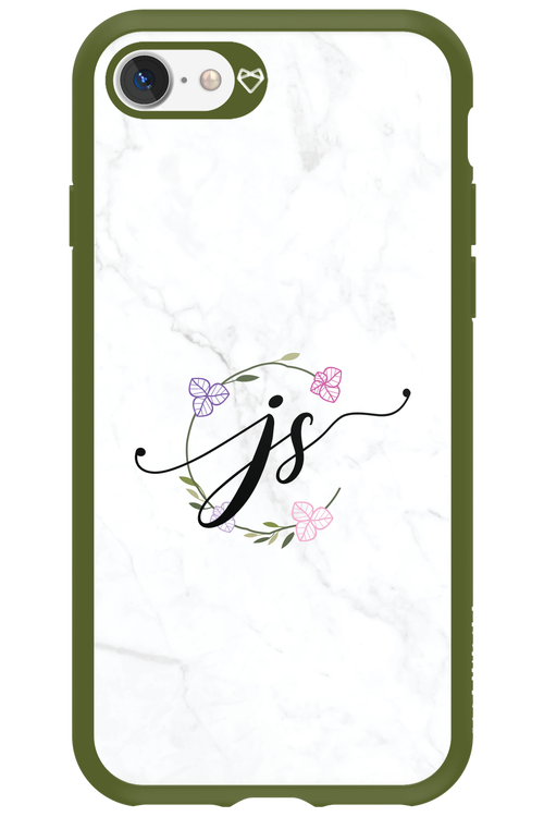 JS Monogram White - Apple iPhone 7