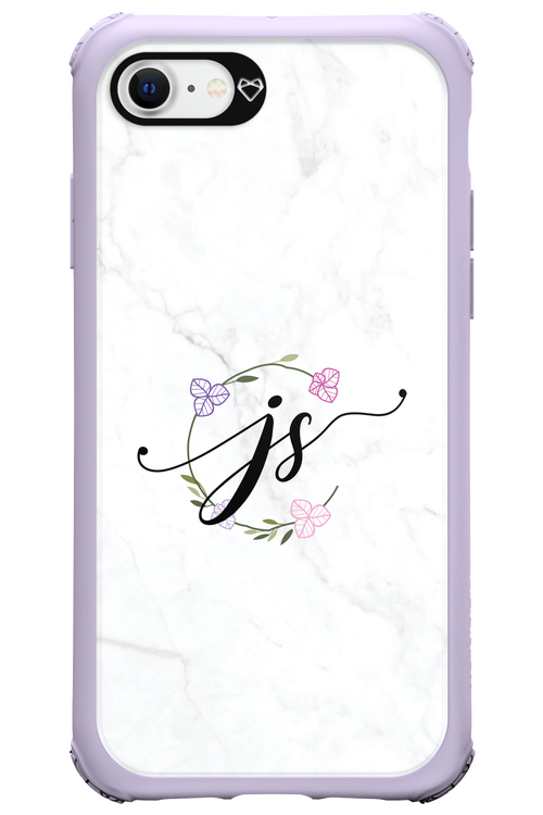 JS Monogram White - Apple iPhone SE 2022