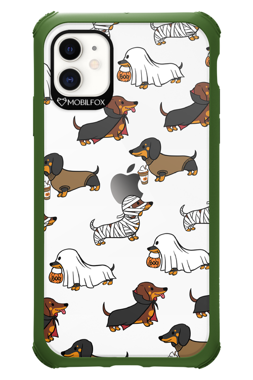 Scary Dachshund (Transparent) - Apple iPhone 11