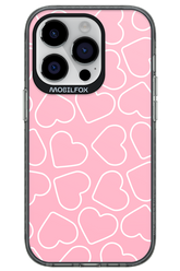 Line Heart Pink - Apple iPhone 14 Pro